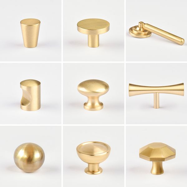 Round Brass Dresser Knobs Drawer Handle Cabinet Door Handle Antique Antique Kitchen furniture Hardware Knob Kitchen Handles