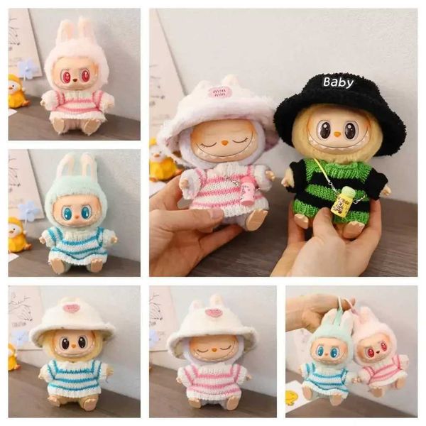 For 17CM labubu winter cloth decoration Labubu baby clothes sweater hat for outfit DIY