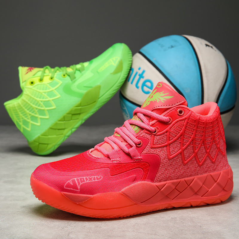 Shoes Men: Lightweight Athletic Sneakers for Outdoor Basketball Games in Blue, Purple, Black, Red, and Green