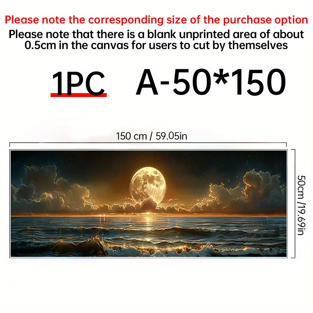 TEMU 1pc Vintage Modern Oversized Canvas Wall Art - Ocean & Print, Frameless Vertical Wall Decor For Bedroom, Living Room, Office | High-quality