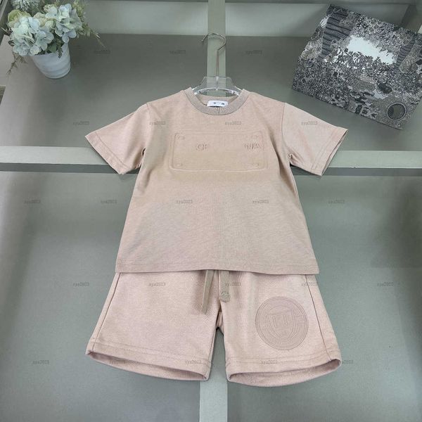 Fashion child tshirt suit baby tracksuits Summer girls T-shirt set kids designer clothes Letterpress logo printing short sleeve Shirt and sh