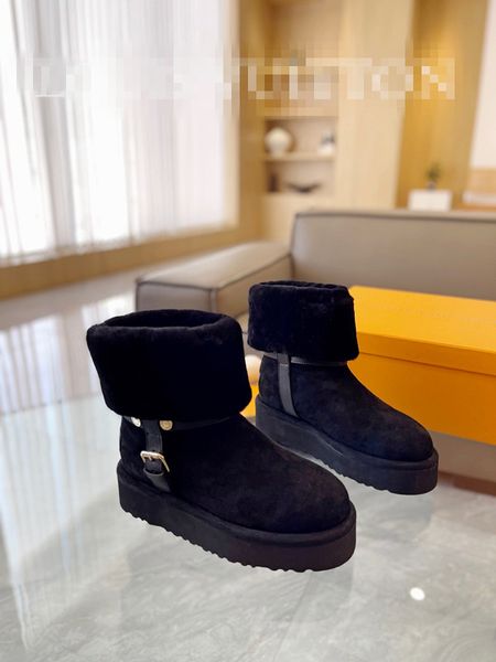 2024 Luxury Designer Woman Fashion Boots Leather and Nylon Fabric Booties Women Ankle Biker Australia Platform Heels Winter Sneakers for wom