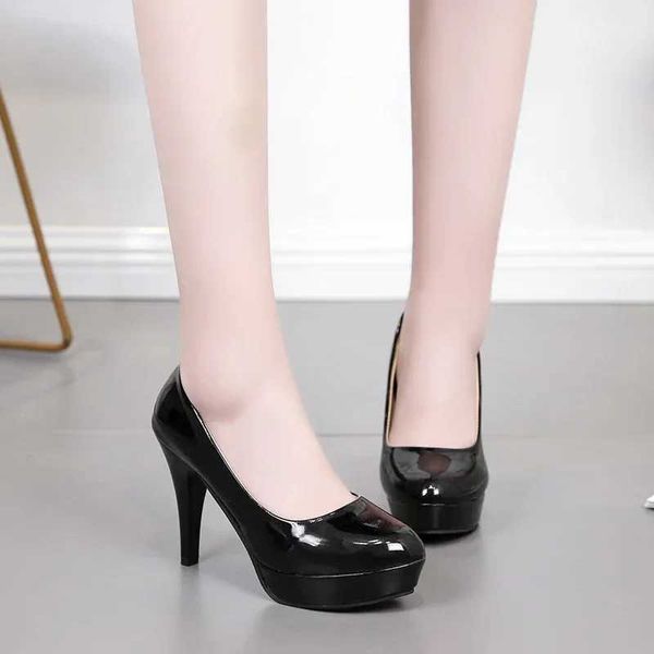 Salto alto wens 2024 novo coreano editi calcanhar fino na boca rasa redondo dedo top top top sheel plataform shoes big sheel tênis y241219