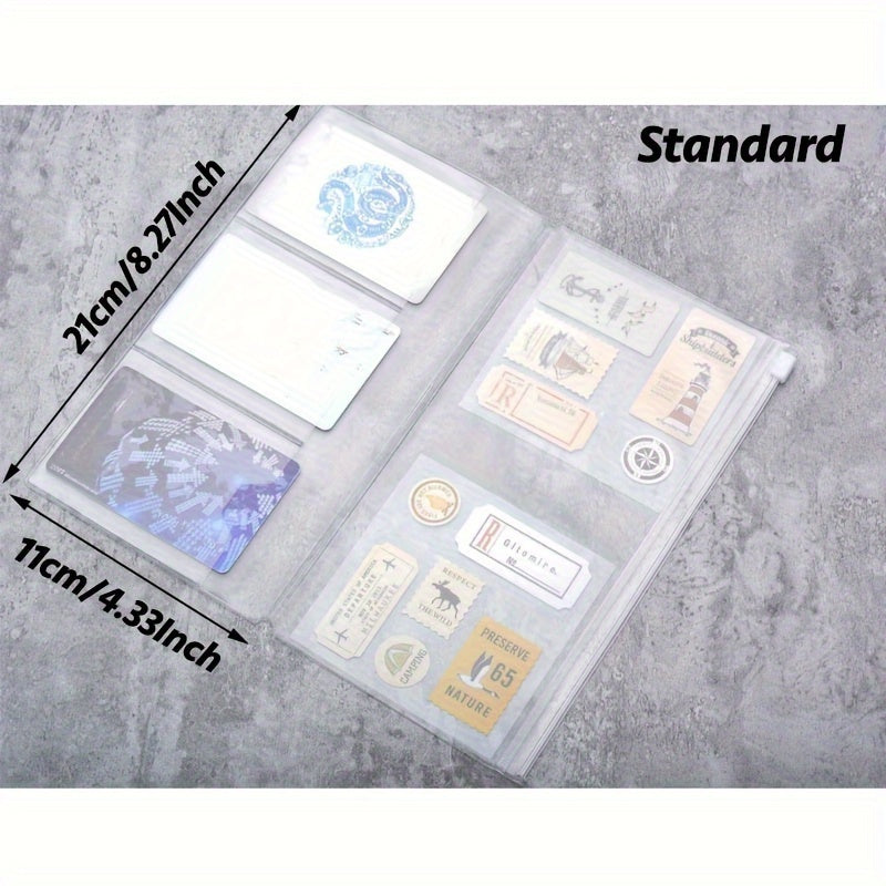 TEMU Pvc Transparent Storage Bag For Taveler's Notebook Passport Portable Standard A5 Size