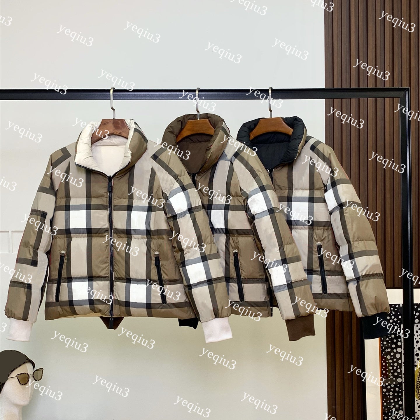 Womens Down Jacket Double-sided Wear Lightweight Warm Slim Fit Fashion Luxury Outerwear Natural White Goose Down Filling High Quality Elegant Puffer