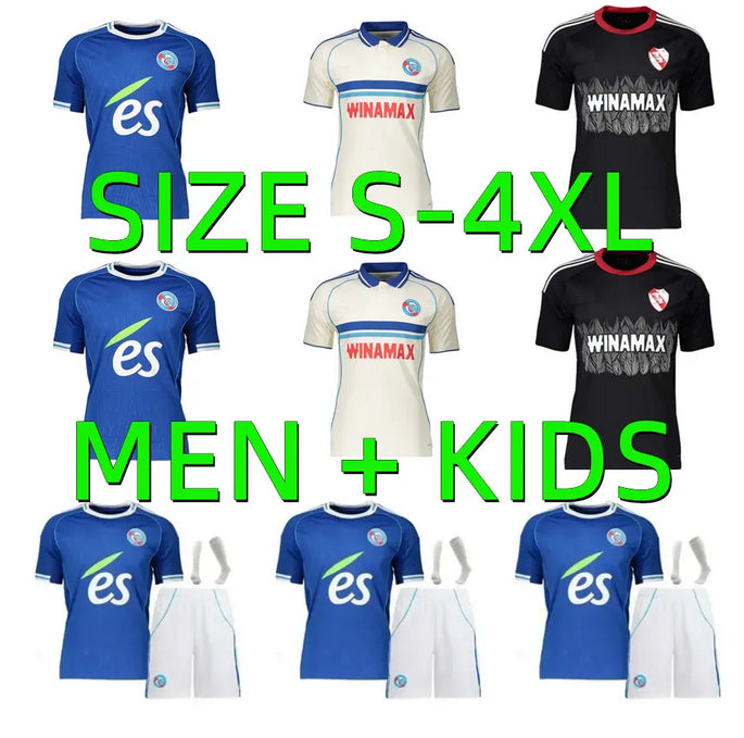 2025 2026 Strasbourg Soccer Jerseys 25 26 Men Kit kids Maillot de football shirts DIALLO GAMEIRO AHOLOU DIARRA BELLEGARDE DJIKU SANSON LIENARD home