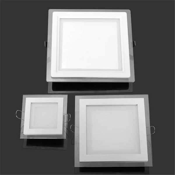 6W 9W 12W 18W 24W LED panel tube light square glass panel light ceiling embedded LED spotlight AC85-265V with adapter CL240830