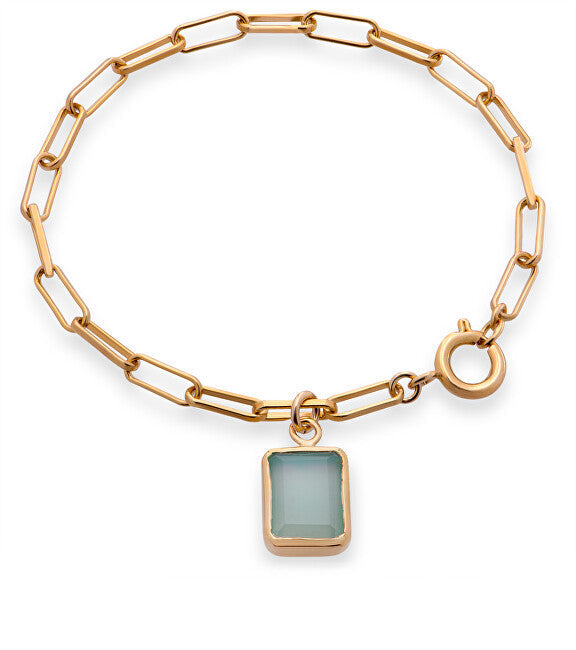 Decadorn Chunky Chalcedony Gold Plated Fashion Bracelet