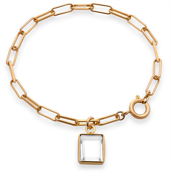 Decadorn Elegant Gold Plated Bracelet with Chunky Quartz