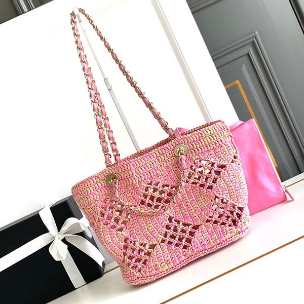 Small Shopping Bag Mirror Quality Beach Bag 32CM Genuine Leather Shoulder Bag Luxury Chain Bag Designer Bag Handbag High Quality With Box 24
