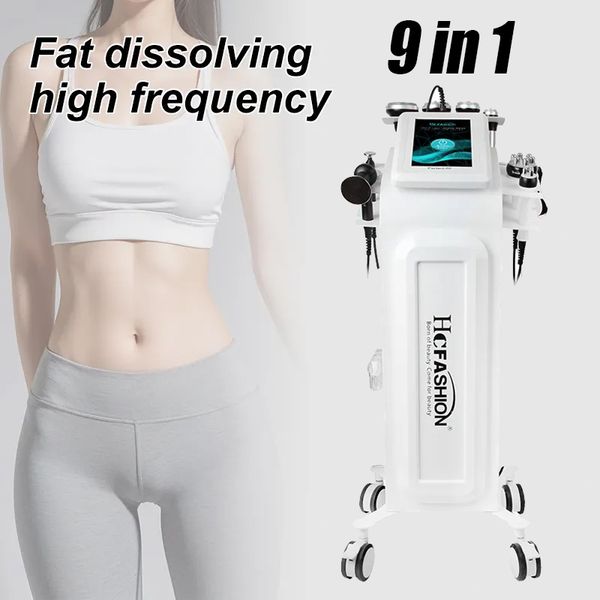 Multifunction Lipolysis Vacuum Cavitation Body Contouring Butt Lifting Non-invasive Weight Loss 9 in 1 Radiofrequency Skin Care Lymph Draina