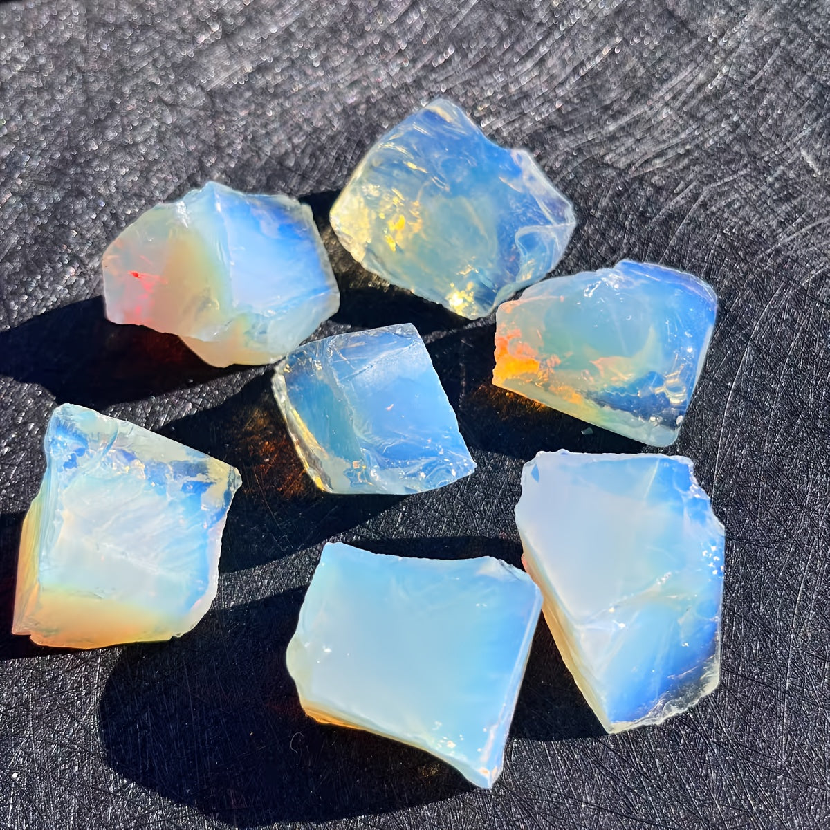TEMU 100-200g Natural Opal Crystal Stones - Bohemian Style, Vibrant , Perfect For Home Decor, Holiday Gifts, Aquarium & Planter Accents, Unique Gift