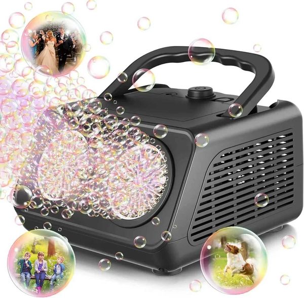 Upgrade Automatic Bubble Machine with 2 Fans 50000+ Bubbles Per Minute Bubbles for Kids Portable Bubble Maker(No bubble water) X250125
