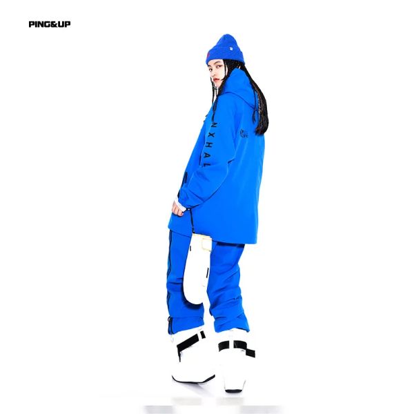 XBHPIN Ski Suit for Women Ski Equipment Set for Men with Snowboard Winter Professional Ski Pants Set