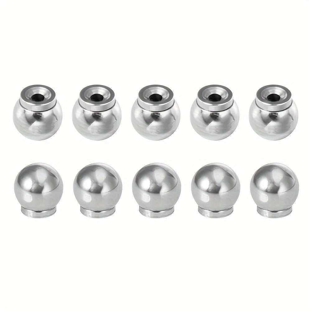 TEMU 10pcs Stainless Steel Earring Backs Earring Backings Back Pads Backstops Replacement For Fish Hook Earring Studs Hoops Accessories