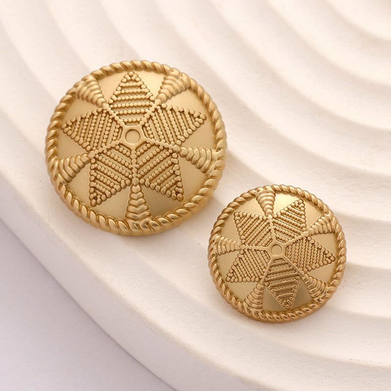 Metal Round Star Button for Shirt Coat Sweater 15-18-20mm Gold Buttons Diy Sewing Clothing Accessories