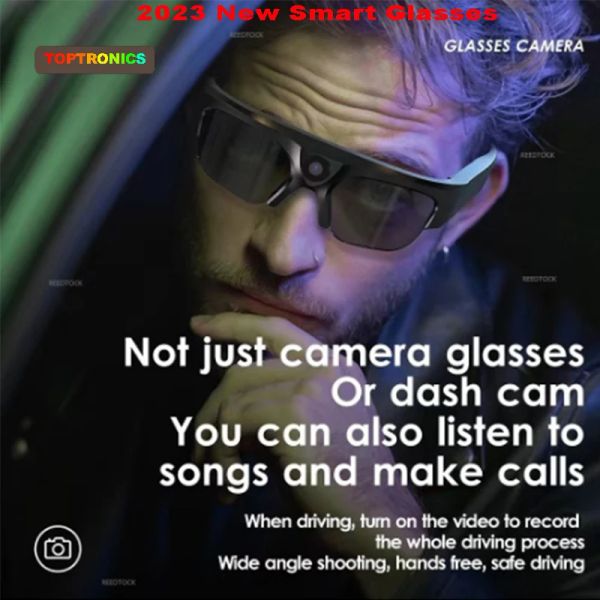2023 New Upgrade Smart Glasses Video Recording Bluetooth Stereo Headset Lightweight Sports HD Camera Glasses for Outdoors Driver