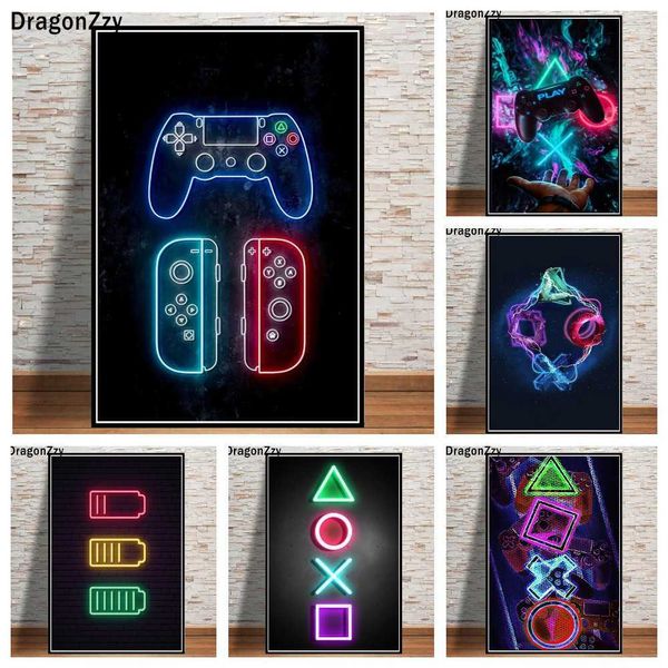 Wallpapers Gamer Room Poster Gamer Decoration Canvas Painting Game Playstation Pictures Wall Art Boys Bedroom Gaming Home Decor for Kids J23