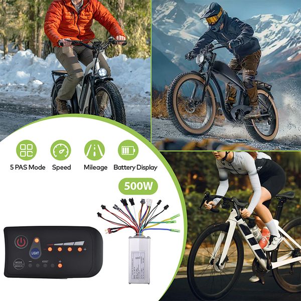 S810 LCD Display para bicicletas elétricas e scooters se encaixa em sistemas 24V, 36V, 48V e 60V