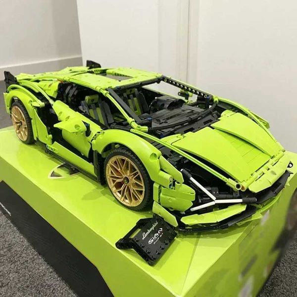 Blocks 3696PCS Champagne Lambo Car Fit 42115 SIAN Roadster Model FKP37 Kit Model Building Blocks Toys Kids Christmas GiftsY241112DMFM