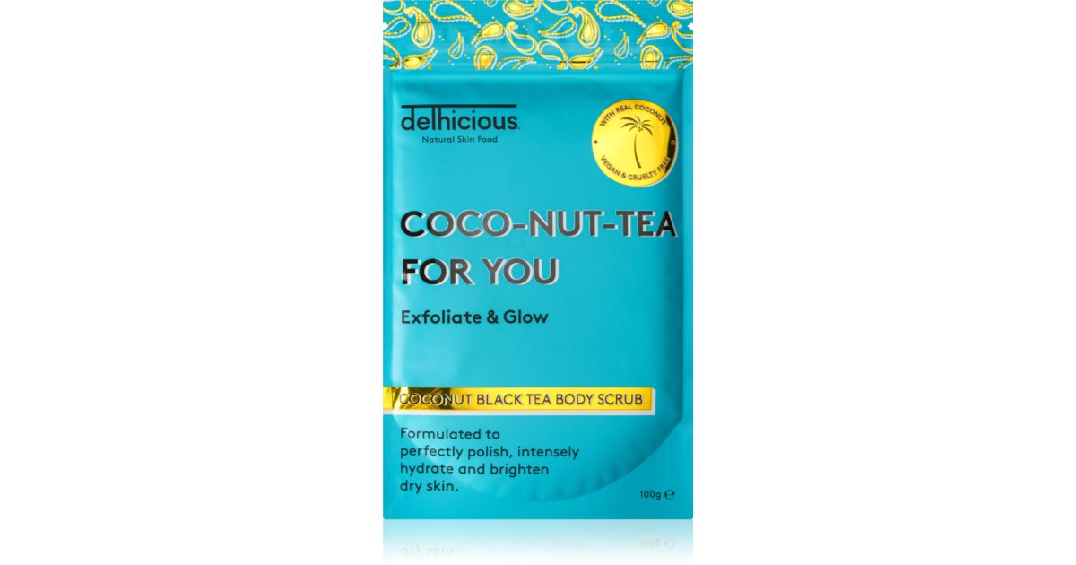 Delhicious Coco-Nut-Tea For You Gommage corporel au thé noir à la noix de coco 100,0 g