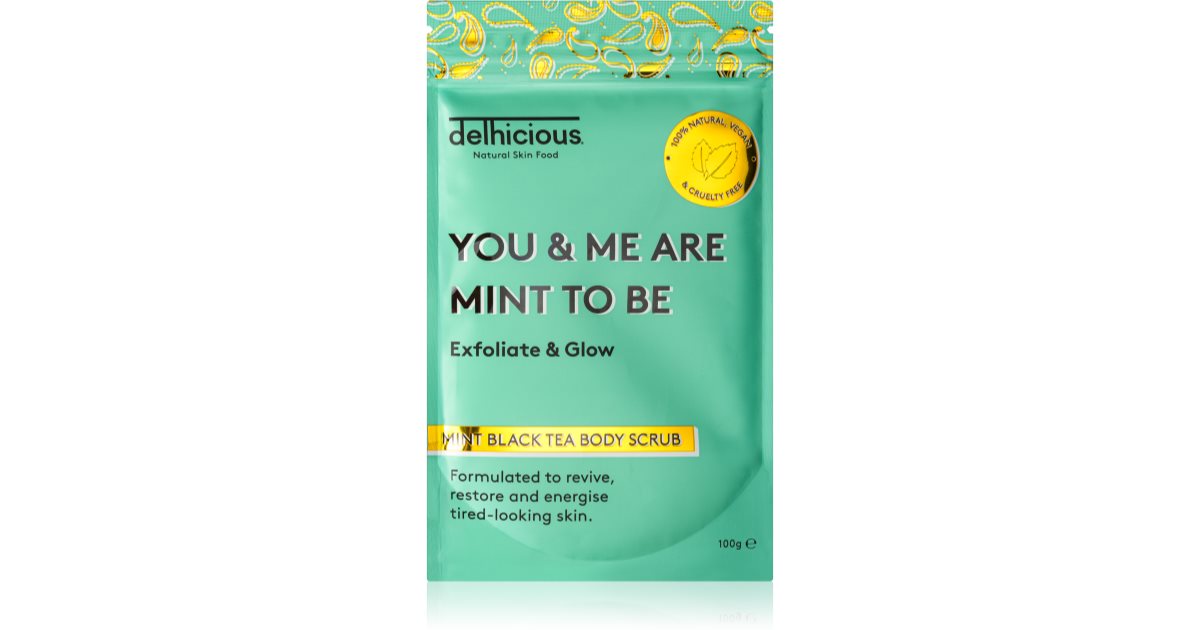 Delhicious You & Me Are Mint To Be Mint Gommage corporel au thé noir 100,0 g