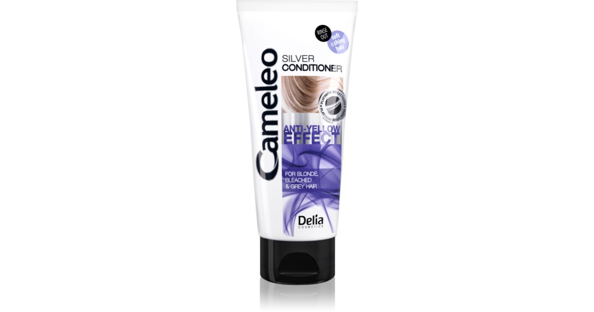 Delia Cosmetics Cameleo Silber-Conditioner für blondes und graues Haar, neutralisiert Gelbstiche, 200 ml