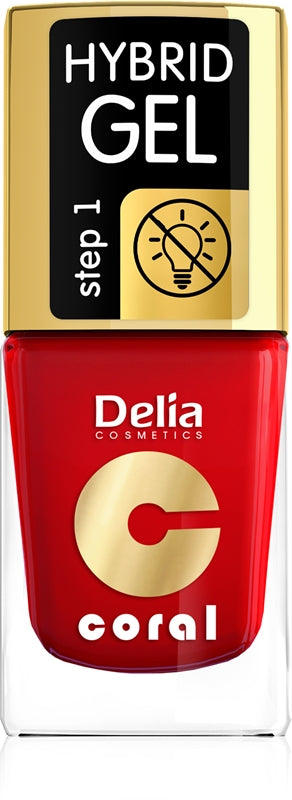 Delia Cosmetics Coral Nail Polish Hybrid Gel Enamel Color 01 11 Ml