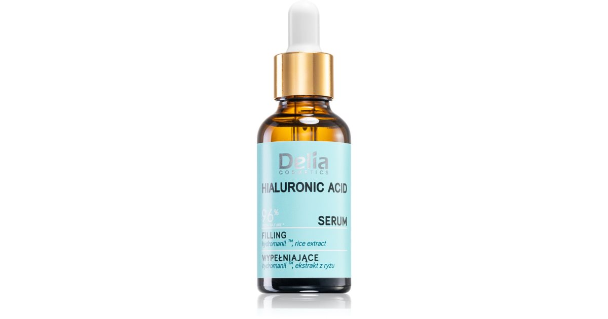 Delia Cosmetics Fyllserum for ansikt, hals og dekolletage med hyaluronsyre 30 ml
