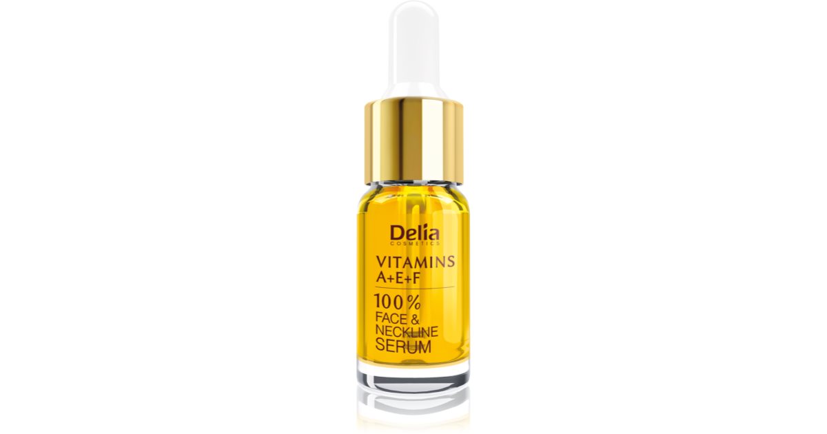 Delia Cosmetics Professionelle vitaminer til ansigtspleje A+E+F Anti-rynke serum til ansigt og décolleté 10 Ml