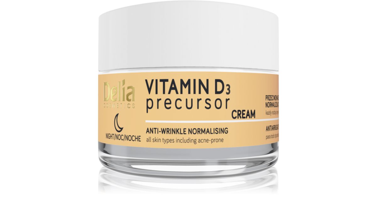 Delia Cosmetics Crème de nuit anti-rides précurseur de vitamine D3 50 ml