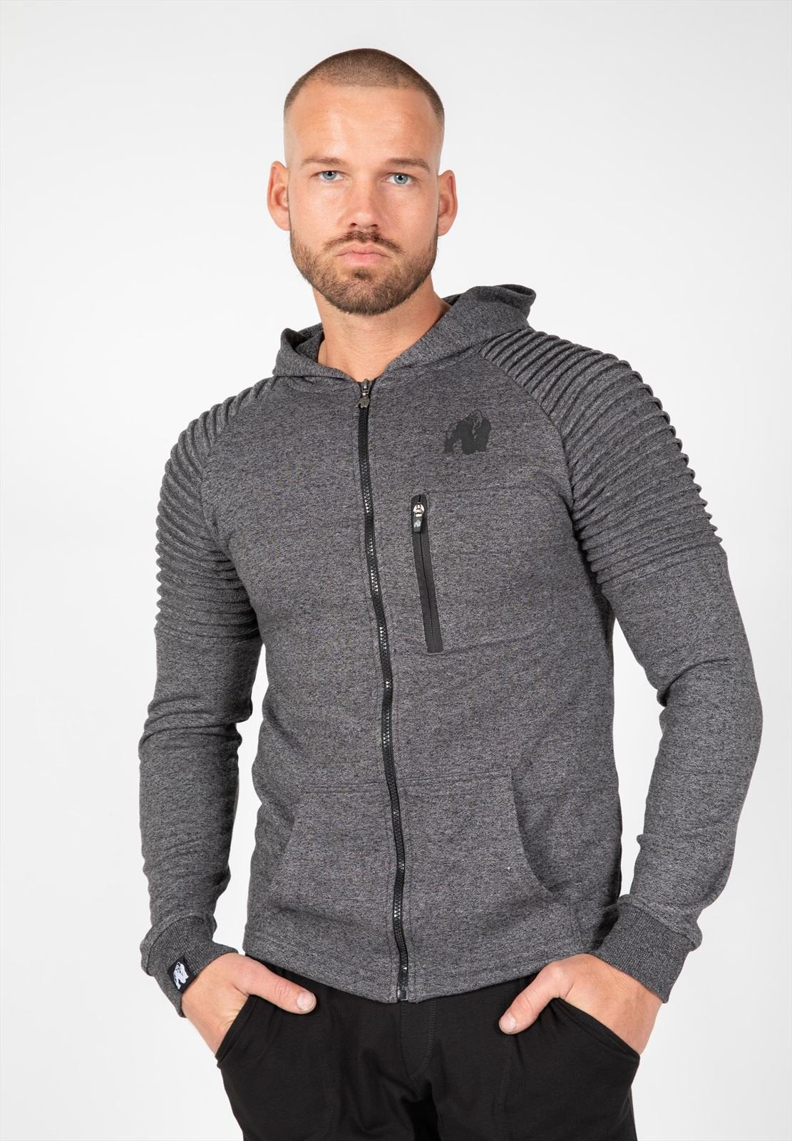 Delta Zipped Hoodie - Gray - 5XL