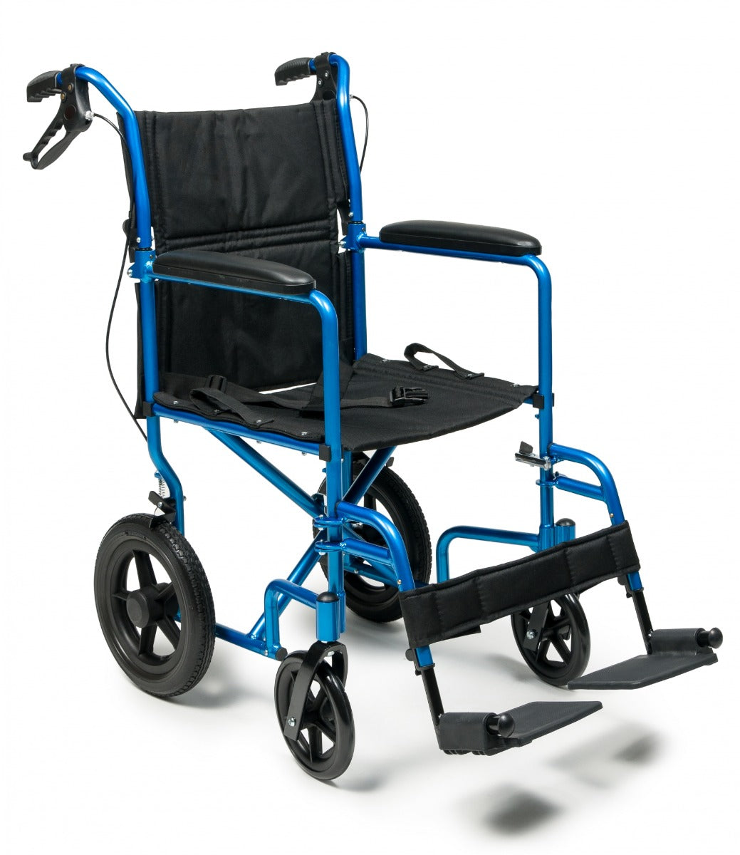 Deluxe Transport Chair Blue