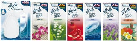 Glade Microspray Air Freshener Room Fragrance Assorted Fragrances 1 Refill