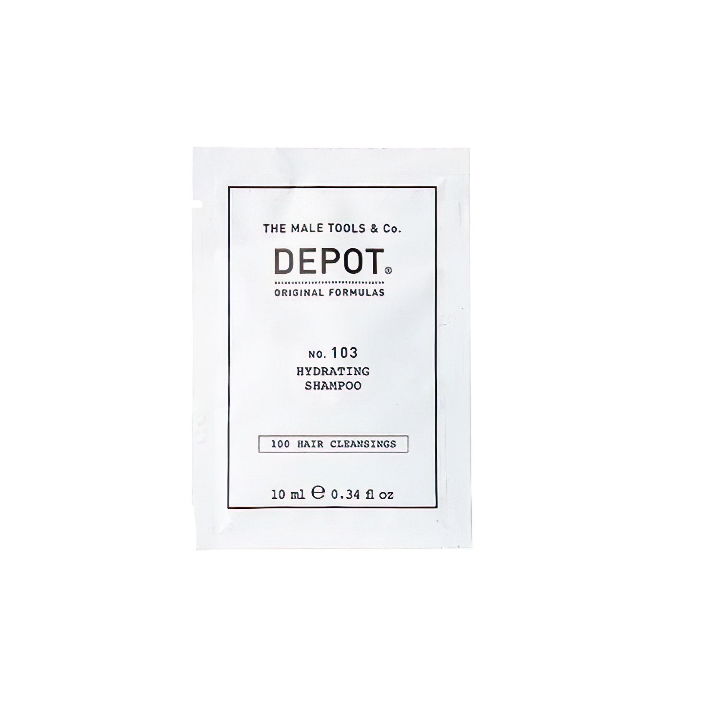 Depot, 100 Hårrengöring nr 103, Provitamin B5, Hårschampo, För återfuktning, 10 ml
