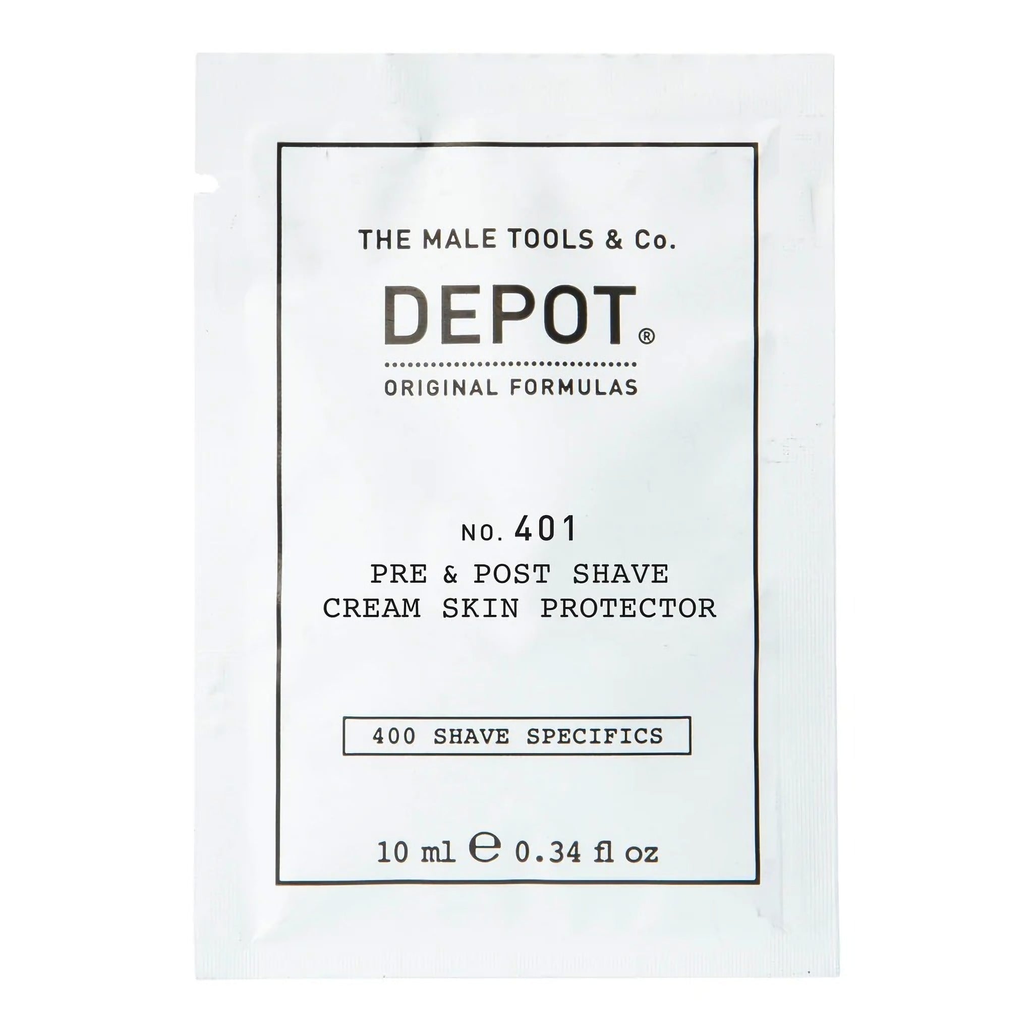 Depot 400 Shaving Specifications No. 401 Soothing pre and post shave cream 10 ml