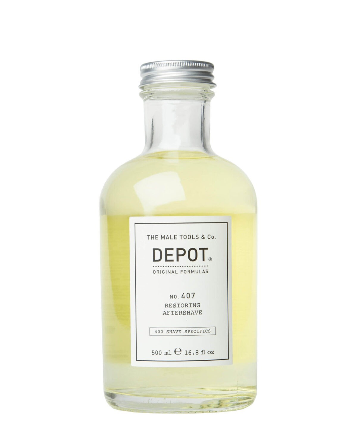 Depot 400 Specifikationer Nr 407 Regenererande och uppfriskande aftershave-lotion Provitamin B5 500 ml
