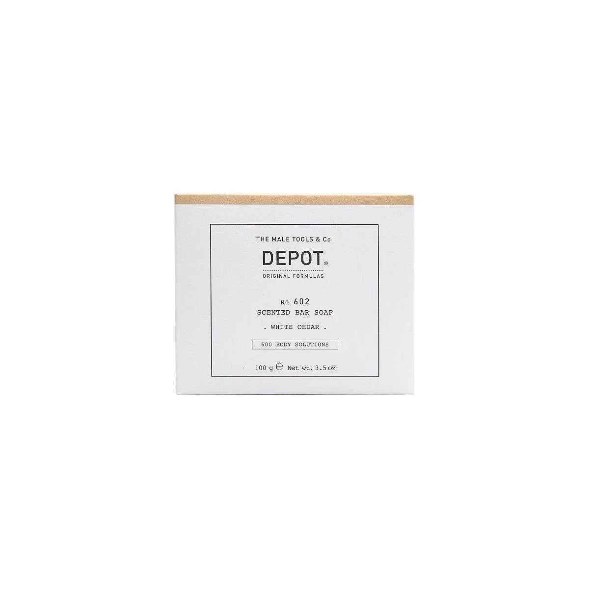 Depot, 600 kroppsløsninger nr. 602, botanisk kompleks, rensemiddel, hvit sedertre, duftende såpe, 100 g