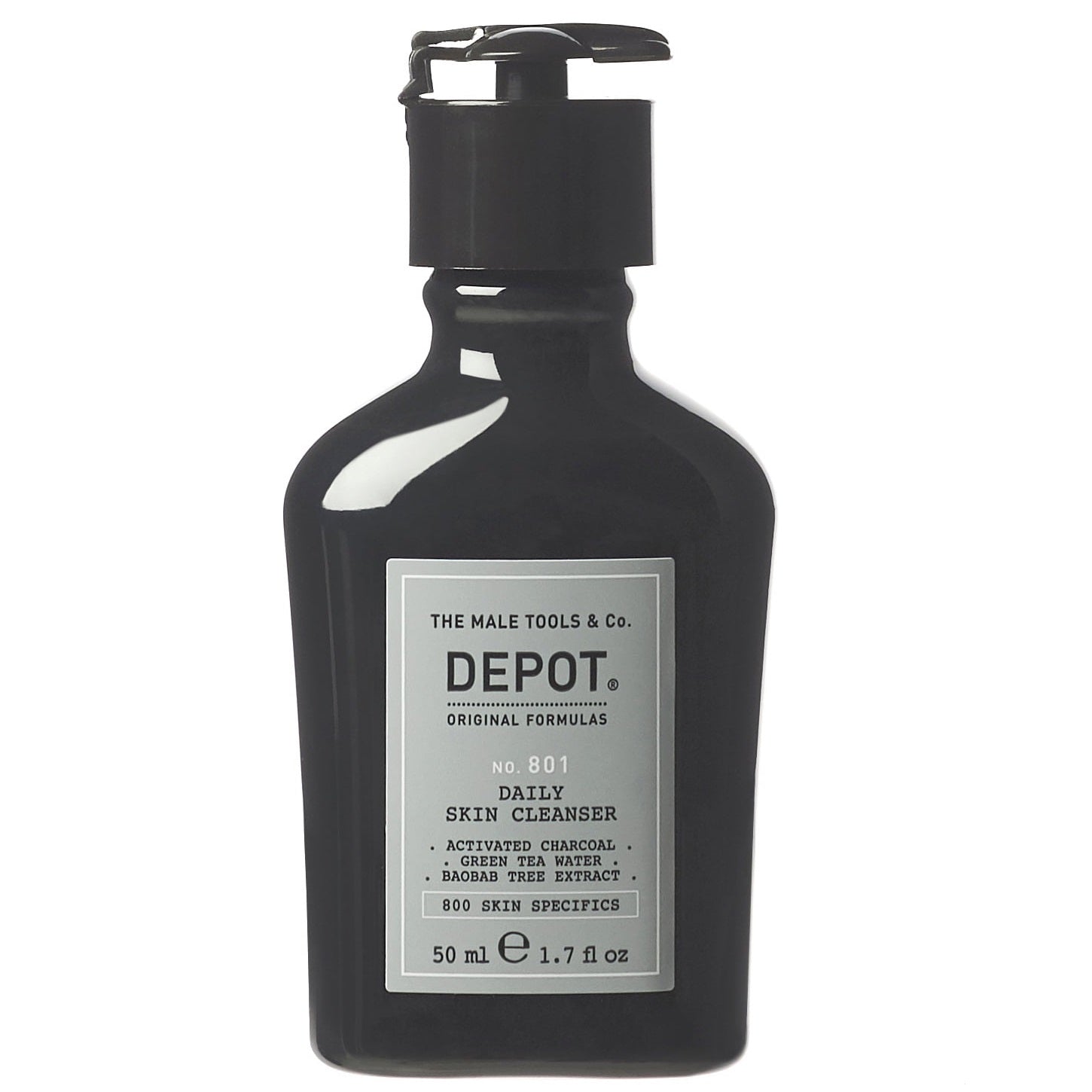 Depot, 800 Skin Specifics Nr 801 Aktivt kol Avgiftande rengöringsgel för ansiktet, 50 ml
