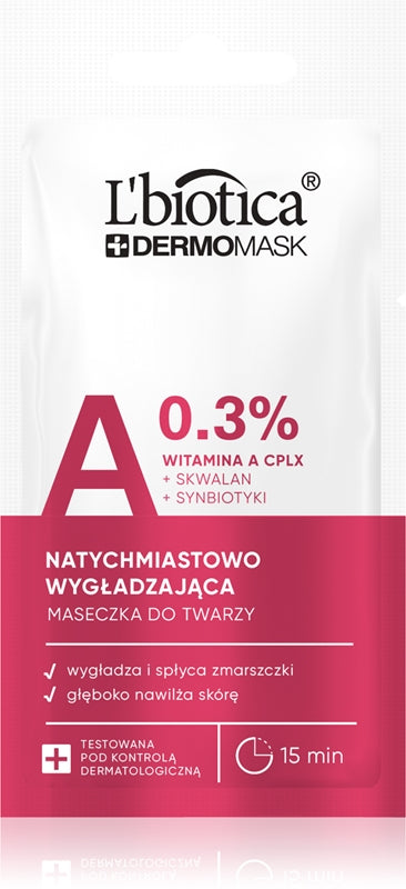 L’biotica DermoMask A 0.3% smoothing face mask 8 ml