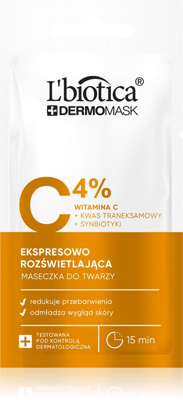 L’biotica DermoMask C 4% illuminating face mask 8 ml