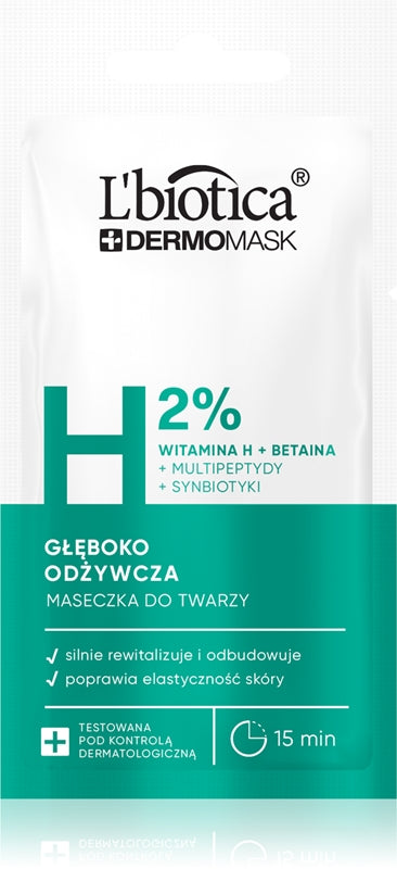 L’biotica DermoMask H 2% deep nourishing face mask 8 ml