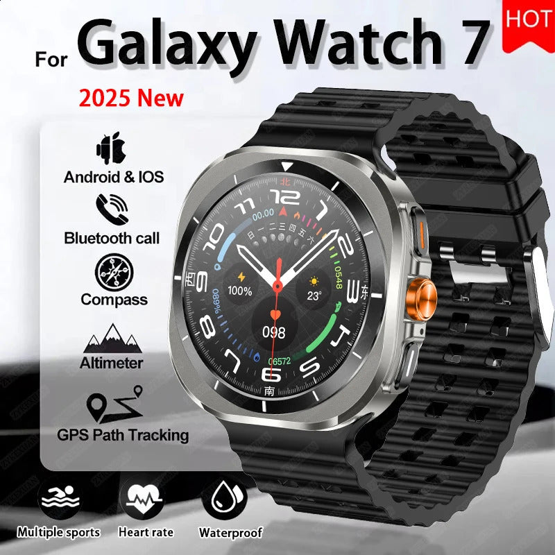 For Samsung Galaxy Watch 7 Ultra GPS NFC Smart Men 143 AMOLED Display IP68 BT Call Sports Smartwatches 250808
