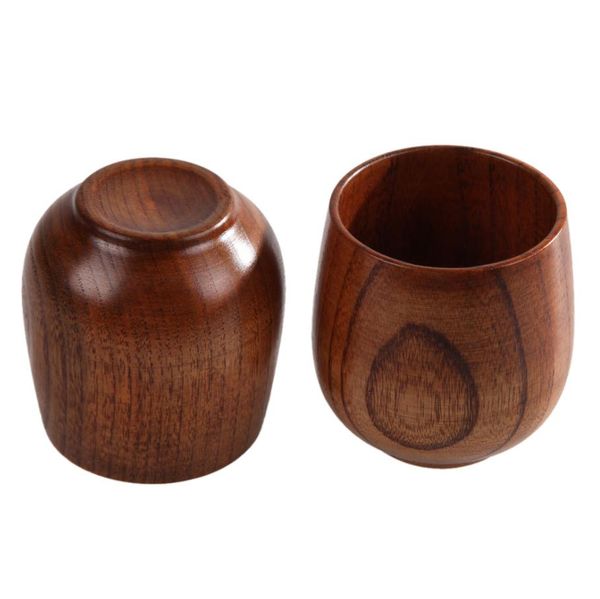 Natural Jujube Wood Cup Handmade Wooden Cup Mug Breakfast Tea Juice Milk Coffee Cup Kitchen Drinkware Accessories Retro Gift
