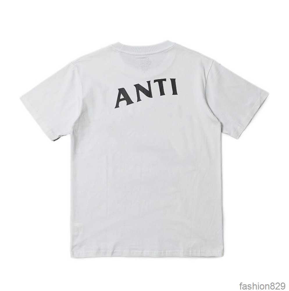 Men&#039;s t Shirts Fashion Anti Social Club Cross Print T-shirt Casual Couple Short Loose Design555