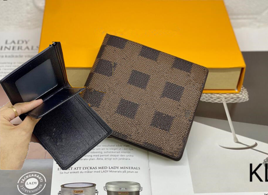 fashion Top Luxury Genuine Leather Wallets Fashion Designer Wallets Retro Handbag For Men Classic Card Holders Coin Purse Famous Clutch Wallet 60223