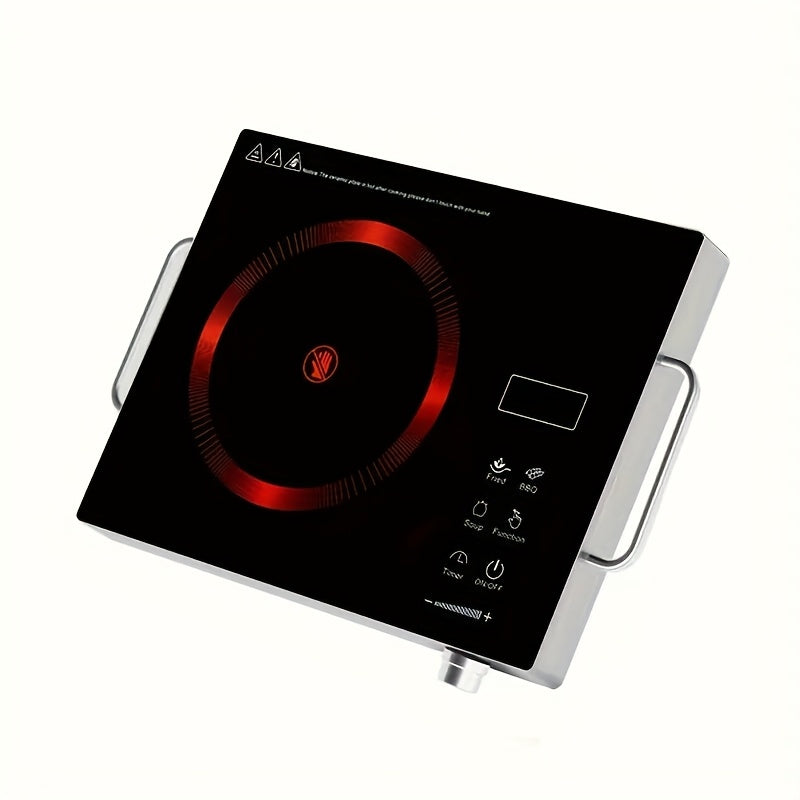 TEMU Electric Ceramic Stove, Electromagnetic Stove, Infrared Hot Plate Electric Stove, Portable Cookware Suitable For Cooking 2200w, Adjustable