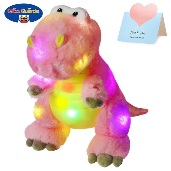 Plush Light - Up toys 33cm Light Dinosaur Plush Toys Stuffed Animal LED Luminous Plush Toy Cute Cartoon Plush Throw Pillow Gift for Children