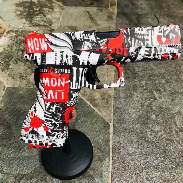 Csnoobs G17 Manual Loading Toy Guns Safety Bullet Gun CS Outdoor Weapon Shooting Games Birthday Gift for Kids AdultC250117