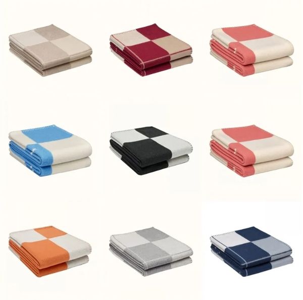 Blankets 100% Cashmere Christmas Portable Wool Soft Scarf Letter Throw Blanket Fleece Bedding Rug Shawl